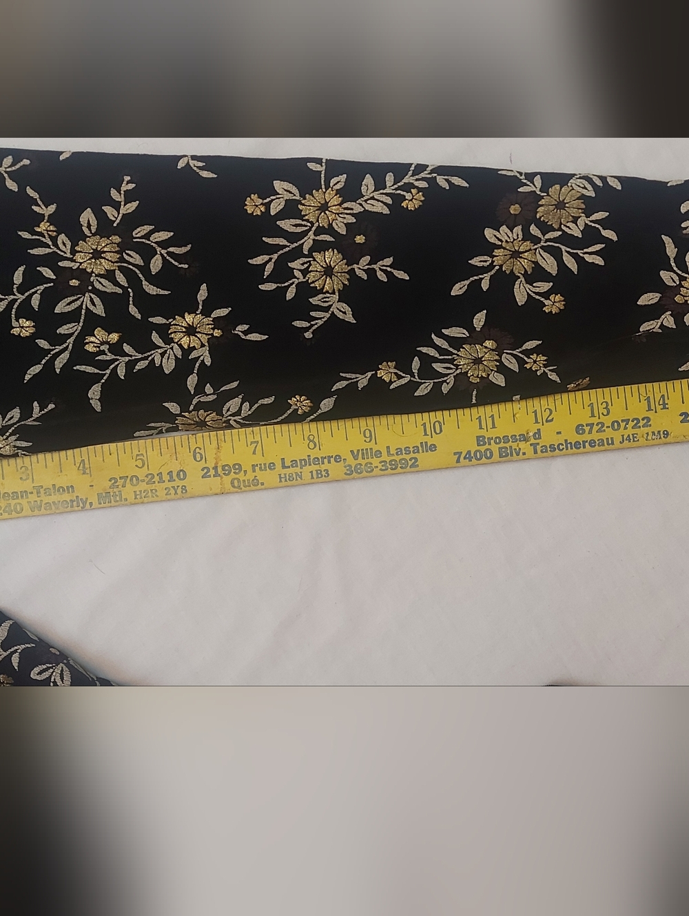 Black Gold Floral Tunic Size 8 — Quiet Luxury / Evening Chic - Picture 13 of 13